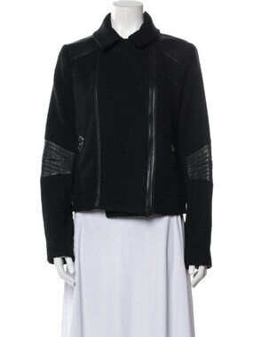 Vince Black Biker Jacket Size L